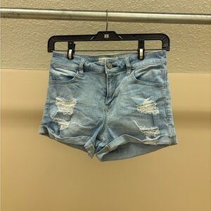 PacSun Light Blue Distressed Jean Shorts